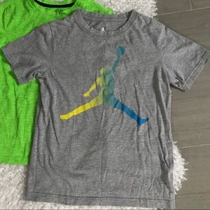 Jordan Old Navy Boys exercise shirts bunfle of two
